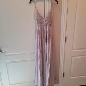 NWT Tan / Grey Medium Backless Maxi Dress